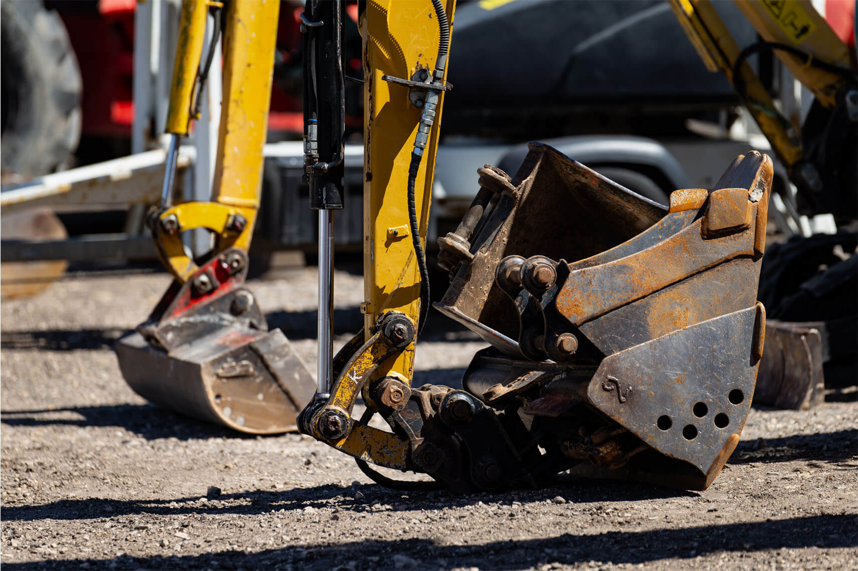 Construction Attachments ready to work